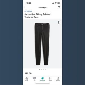 Liverpool Skinny Printed Textured Pants